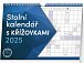 NOTIQUE Stolní kalendář s křížovkami s háčkem 2025, 30 x 21 cm