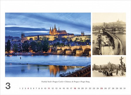 Náhled Kalendář nástěnný 2018 - Praha – Prague, 33,5 x 29 cm