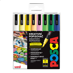 Posca sada popisovačů PC-3M, SPRING, 0,9 - 1,3 mm, mix jarních svěžích barev (8 ks)