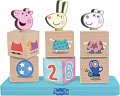 Dřevěné kostky Prasátko Peppa s figurkou