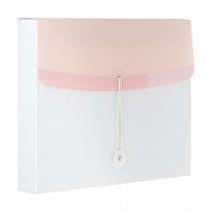 Color Dream box na spisy s gumičkou A4 PP - bílo-růžový 700 µ