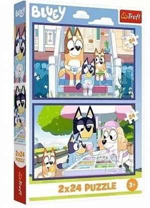 Puzzle Bluey: Zábavný Bluey 2x24 dílků