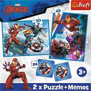 Trefl Puzzle Avengers: Hrdinové v akci / 30+48 dílků+pexeso