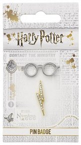 Harry Potter: Odznak - Brýle a jizva ve tvaru blesku / sada