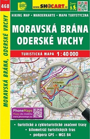 SC 468 Moravská Brána, Oderské vrchy 1:40 000