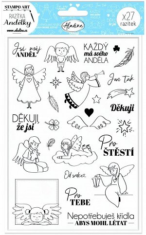 Aladine Razítka Stampo Art - Andělky 27 ks