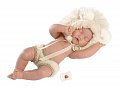 Llorens 63203 NEW BORN HOLČIČKA - spící realistická panenka miminko s celovinylovým tělem - 31 cm