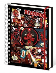 Zápisník Deadpool - Comics colage - A5