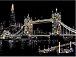 Škrabací obrázek barevný Tower Bridge 40,5x28,5cm A3 v sáčku