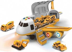 Dopravní letadlo s nákladním prostorem + 3 autíčka 1:64