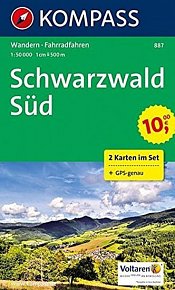 Schwarzwald Süd 1:50 000 / sada 2 turistických map KOMPASS 887