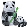 3D Crystal puzzle Panda s mládětem / 51 dílků