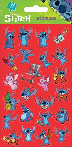 Samolepky Lilo a Stitch červené
