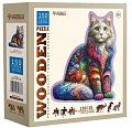 Dřevěné puzzle Jemná kočka 150 dílků