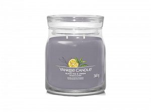 YANKEE CANDLE Black Tea & Lemon svíčka 368g / 2 knoty (Signature střední)