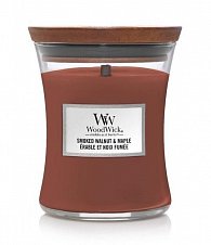WoodWick Smoked Walnut & Maple svíčka váza 275g