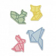 SIZZIX Thinlits vyřezávací kovové šablony - origami zvířata 8 ks