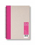 Zápisník B6 čistý, růžový, 50 listů