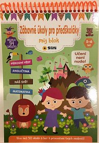 Zábavné úkoly pro předškoláky 5-6 let - Můj blok plný úkolů a samolepek