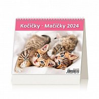 Kalendář stolní 2024 - MiniMax Kočičky/Mačičky