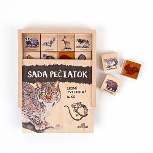 Pečiatky 16 kusov- Lesné zvieratká SK