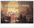Kalendář 2025 nástěnný: Slovanská epopej - Alfons Mucha, 48 × 33 cm