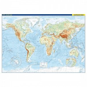 Svět – fyzická mapa 1 : 22 000 000