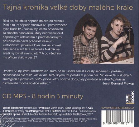 Náhled Václav IV. - Tajná kronika - CDmp3 (Čte Jiří Dvořák a Marek Holý)