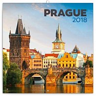 Kalendář poznámkový 2018 - Praha letní, 30 x 30 cm