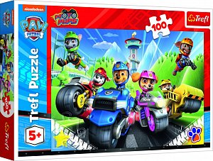 Puzzle Tlapková patrola - Na motorkách 100 dílků