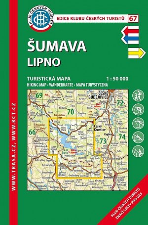 KČT 67 Šumava Lipno 1:50 000 Turistická mapa, 9.  vydání