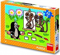 Puzzle Krtek malířem 24 dílků