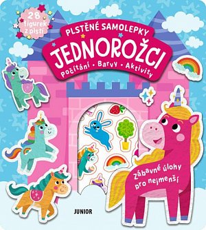 Plstěné samolepky Jednorožci + 28 figurek z plsti