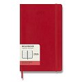Diář Moleskine 2026 - měkké desky, L, denní, červený