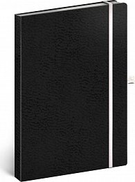Notes - Vivella Classic černý/bílý, tečkovaný, 15 x 21 cm