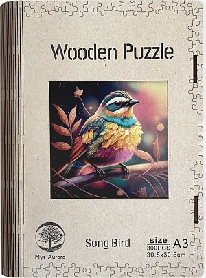 Dřevěné puzzle/Ptačí zpěv A3