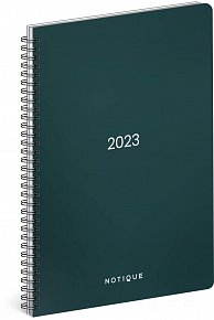 Diář 2023: Emerald - A4, spirálový, 21 × 29,7 cm