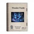 Dřevěné puzzle/Fluorescentní motýl A4