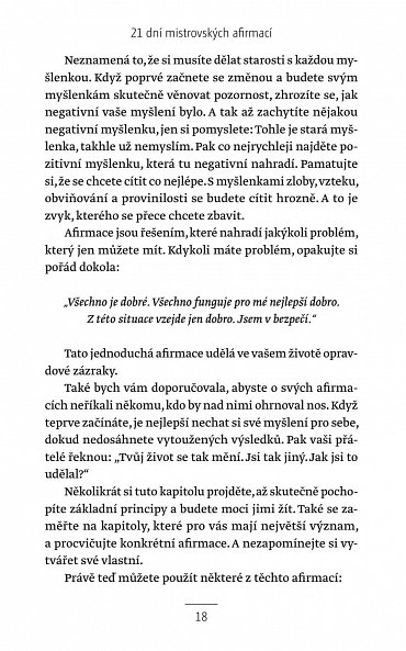 Náhled 21 dní mistrovských afirmací