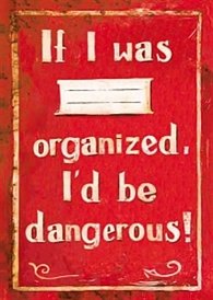 Sešit - If I was organized, I´d be dangerous!