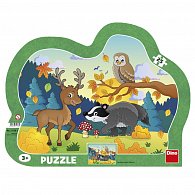 Puzzle deskové Lesní zvířátka 25 dílků