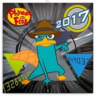 Kalendář poznámkový 2017 - Phineas a Ferb