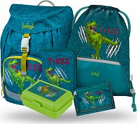 BAAGL 5 SET Airy T-REX: batoh, penál, sáček, peněženka, box