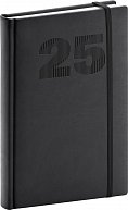 Diář 2025: Vivella Top - černý, denní, 15 × 21 cm