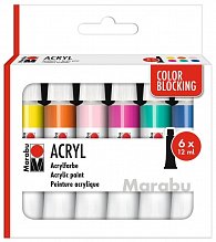 Marabu Sada akrylových barev Color Blocking 6 x 12 ml