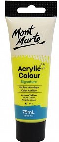 Mont Marte Akrylová barva 75ml - citronově žlutá (Lemon Yellow), tuba