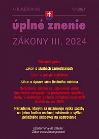 Aktualizácia III/2 2024 – Zákonník práce a zamestnávanie