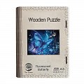 Dřevěné puzzle/Fluorescentní motýl A3
