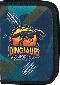 BAAGL Školní penál klasik 2 chlopně - Dinosaurs World