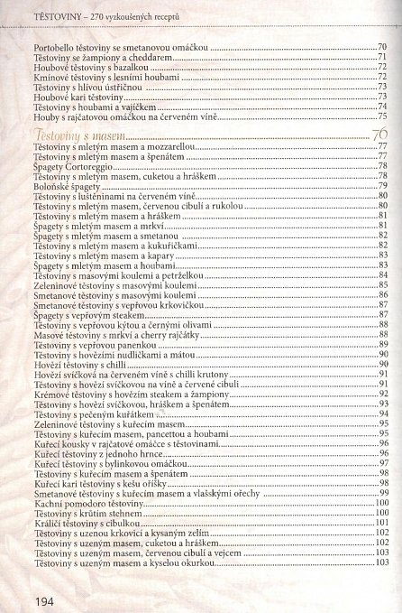 Náhled Těstoviny - 270 vyzkoušených receptů